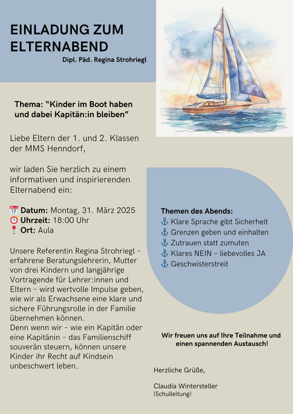 einladung kinder im boot haben und dabei kapitan bleiben 2025