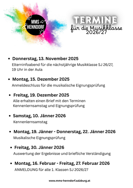 termine fur musikklasse 202627 1